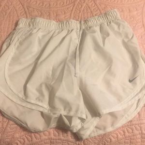 White nike shorts